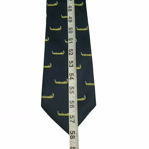 Casanova Venezia 100% Seta Mens Necktie Gondola Theme - Picture 4 of 5